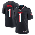 Houston Texans Number 1 Groom Navy Game Jersey