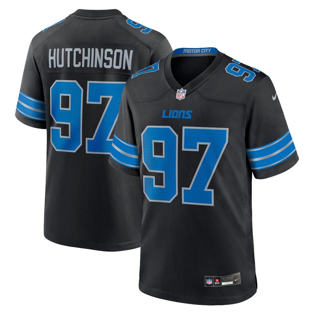 Detroit Lions Aidan Hutchinson Blue Game Jersey