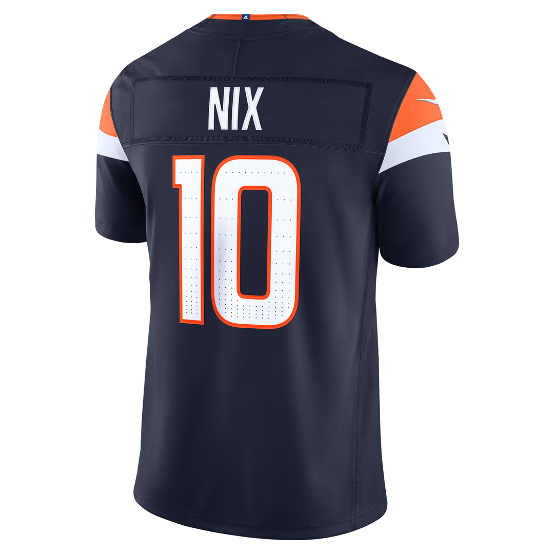 Denver Broncos Bo Nix White Vapor F.U.S.E. Stitched Limited Jersey