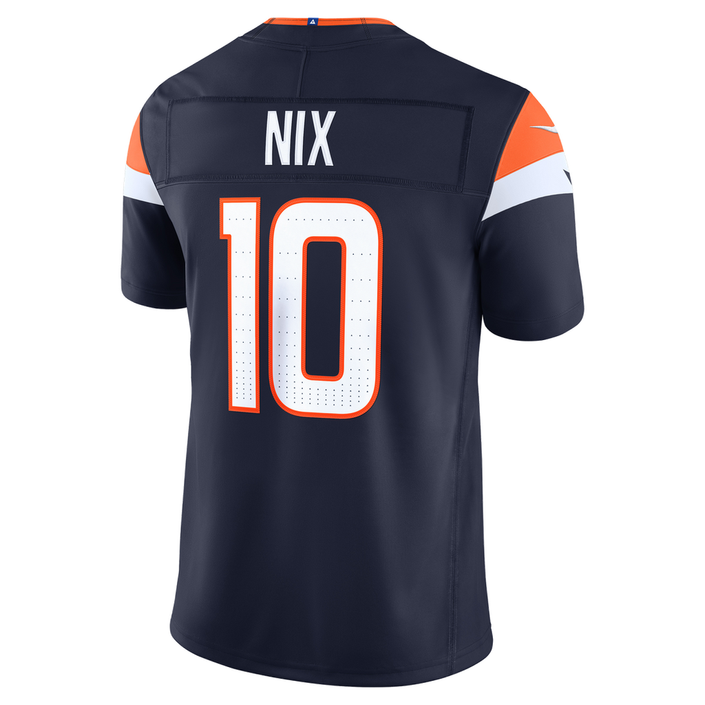 Denver Broncos Bo Nix Orange Alternate Mile High Collection 1977 Throwback Vapor F.U.S.E. Stitched Limited Jersey