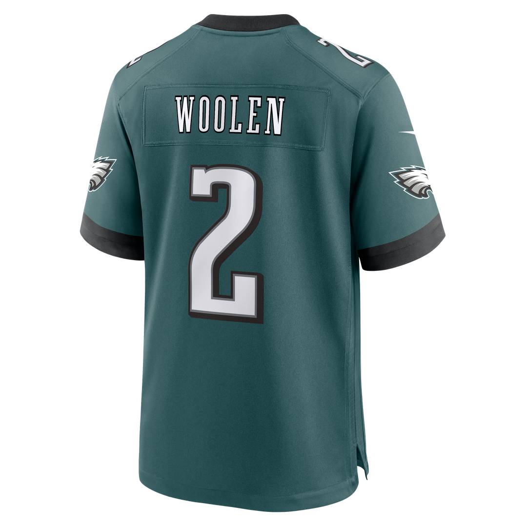 Philadelphia Eagles Tariq Woolen Midnight Green Team Game Jersey
