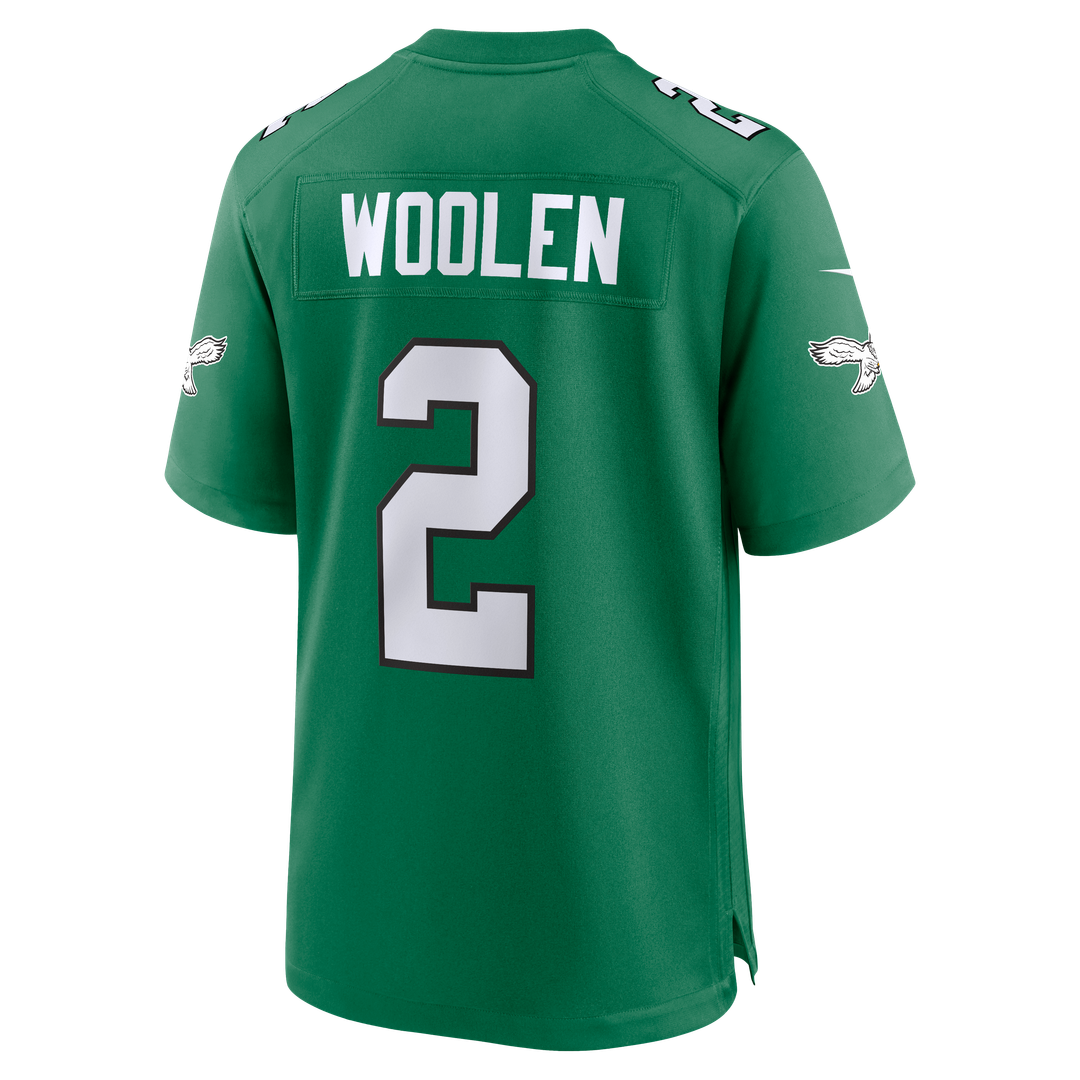 Philadelphia Eagles Tariq Woolen Kelly Green Alternate Game Jersey