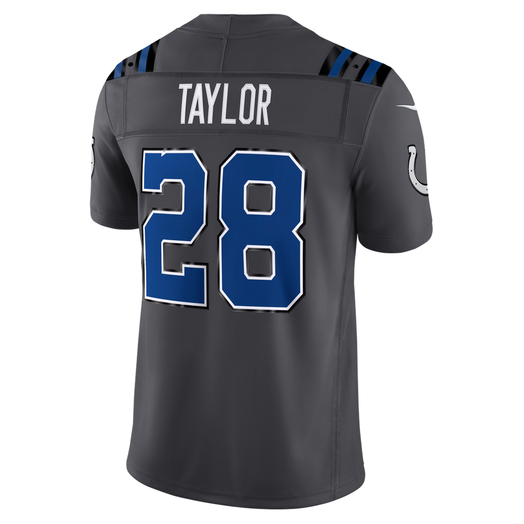 Indianapolis Colts Jonathan Taylor Anthracite 2026 Rivalries Collection Stitched Limited Jersey