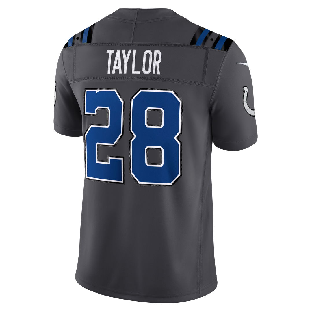Indianapolis Colts Jonathan Taylor Anthracite 2026 Rivalries Collection Stitched Limited Jersey