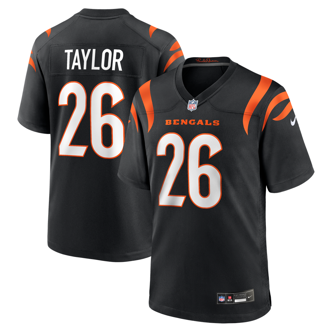 Cincinnati Bengals Ja'Sir Taylor Black Team Game Jersey