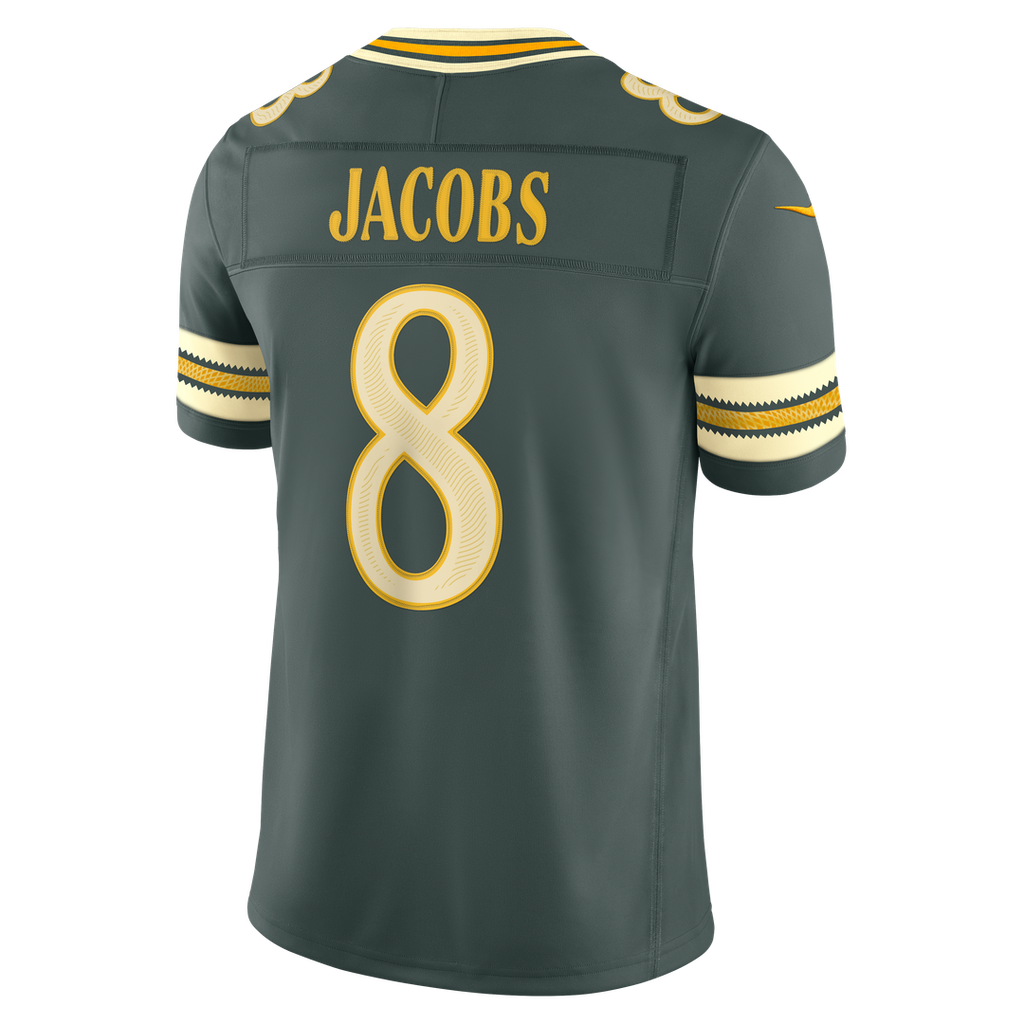 Green Bay Packers Josh Jacobs Green 2026 Rivalries Collection Stitched Limited Jersey