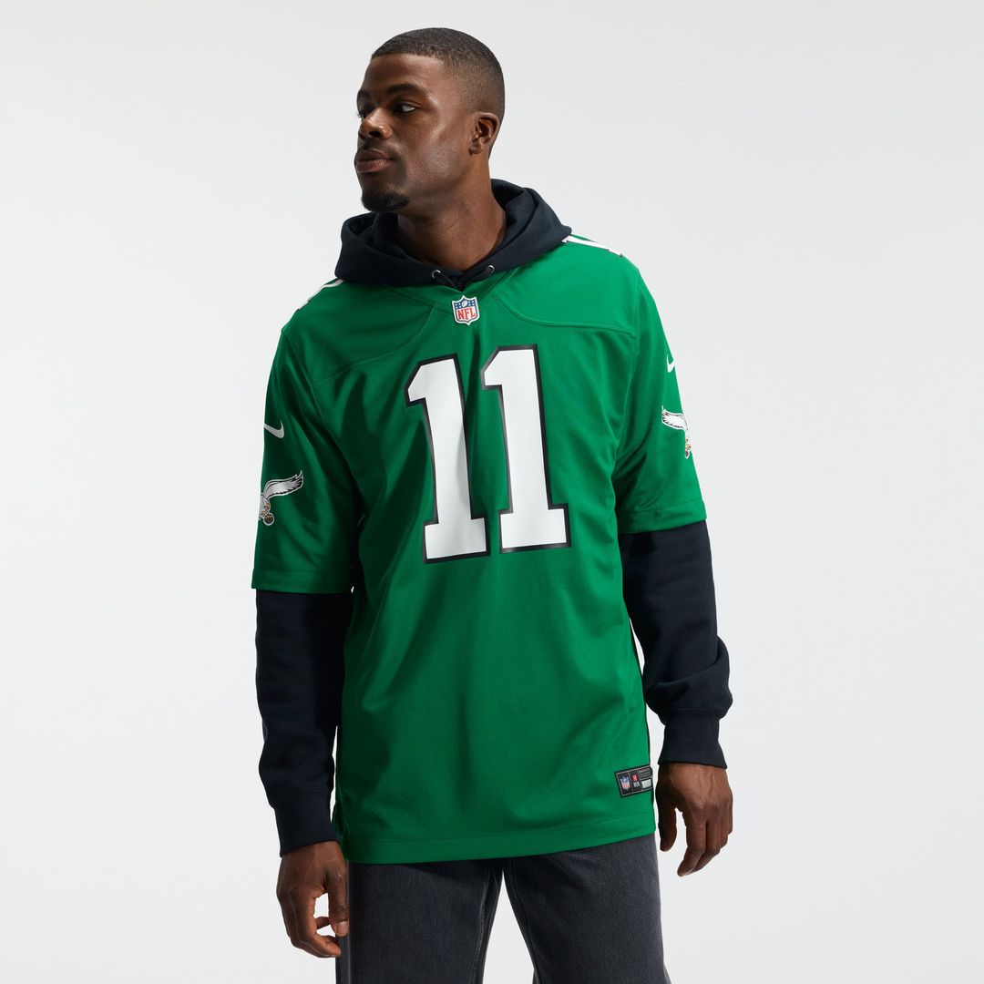 Philadelphia Eagles A.J. Brown Midnight Green Team Game Jersey