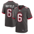 Tampa Bay Buccaneers Baker Mayfield Pewter Alternate Game Player Jersey