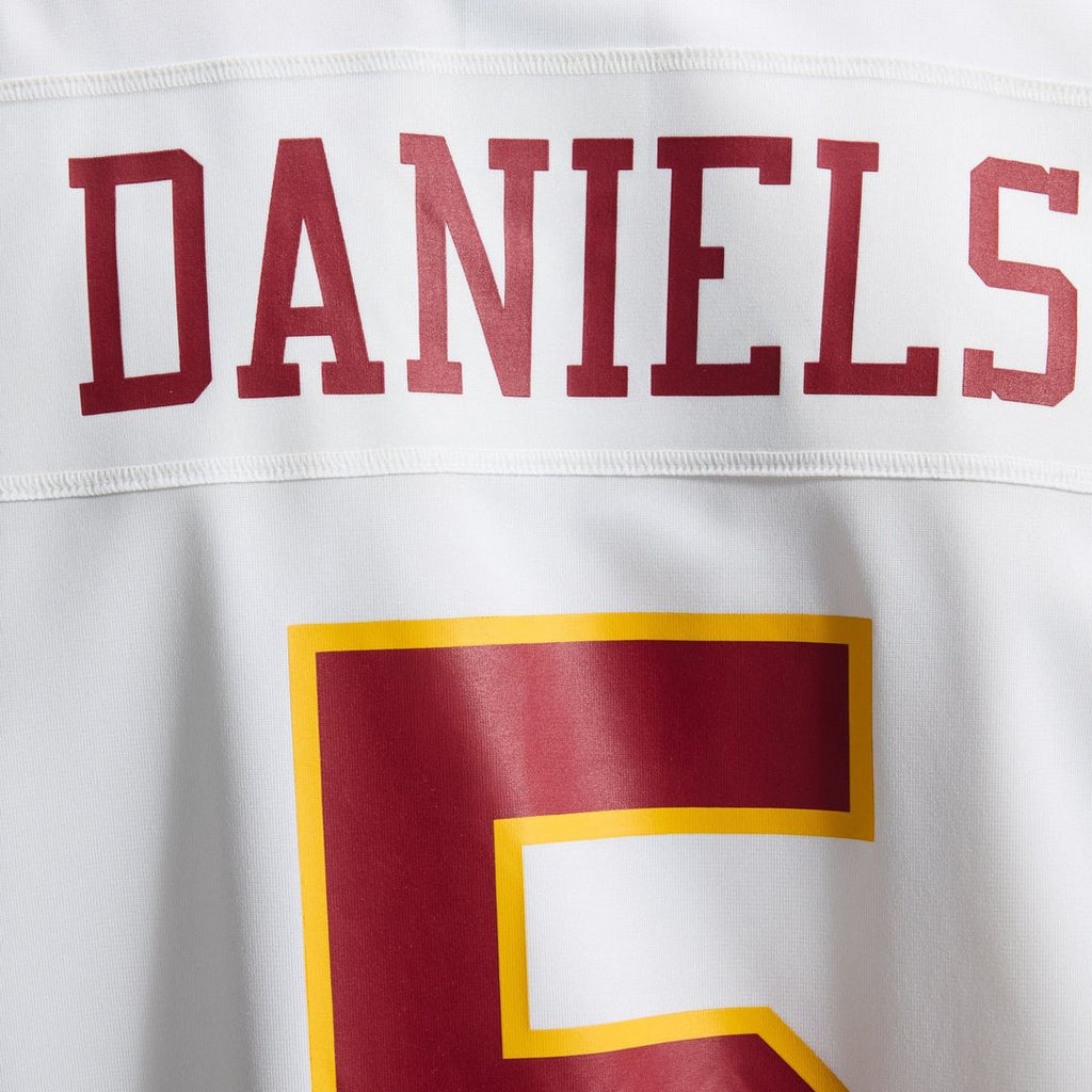 Washington Commanders Jayden Daniels White Game Super Bowl Era Jersey