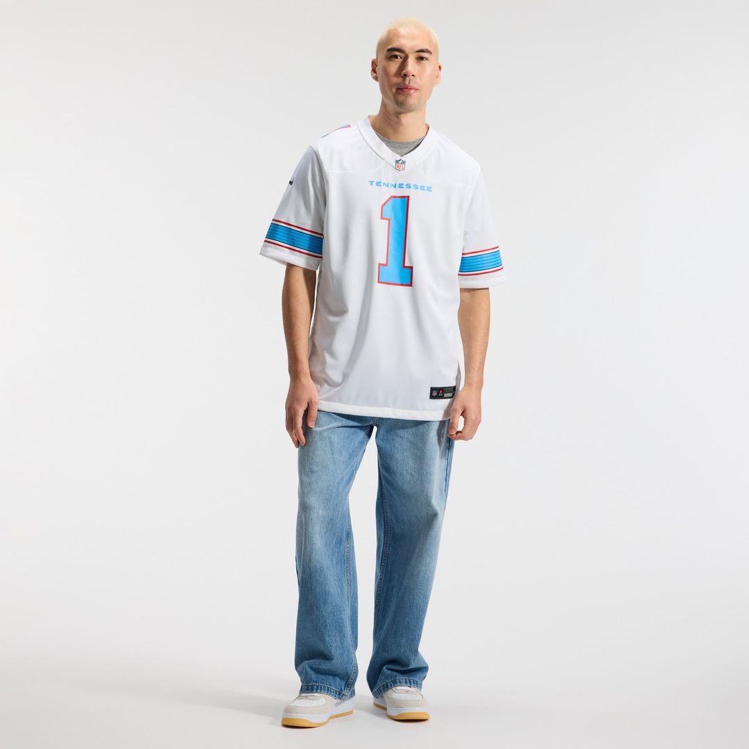 Tennessee Titans Cameron Ward Light Blue Game Jersey