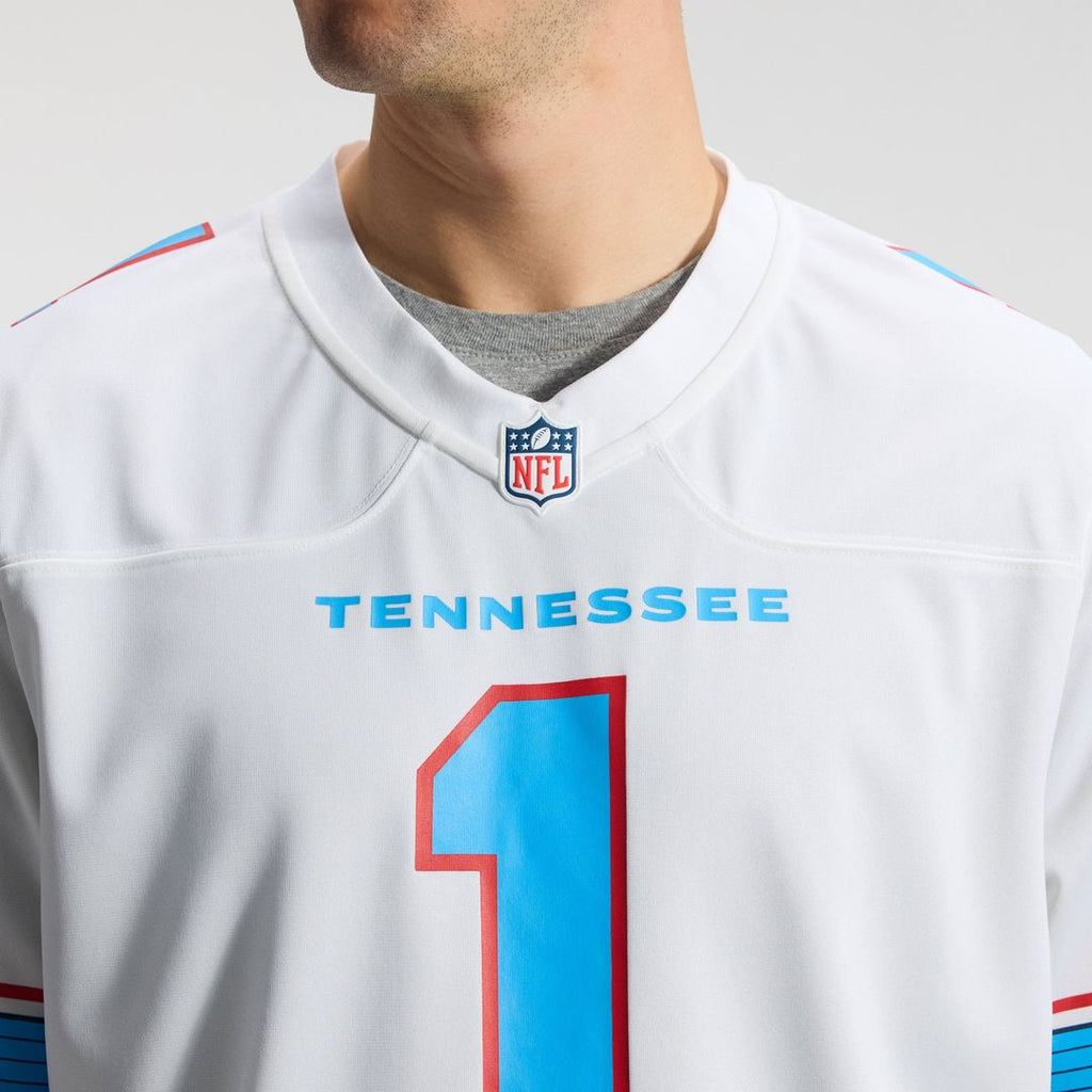 Tennessee Titans Cameron Ward Light Blue Game Jersey