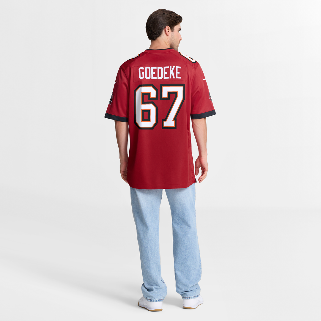 Tampa Bay Buccaneers Luke Goedeke Red Game Player Jersey