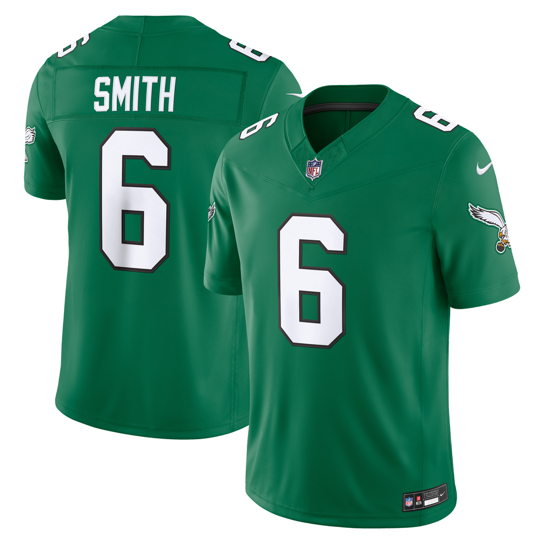 Philadelphia Eagles DeVonta Smith Kelly Green Alternate Vapor F.U.S.E. Stitched Limited Jersey