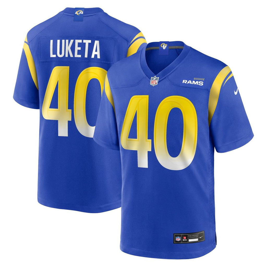 Los Angeles Rams Jesse Luketa Royal Team Game Jersey