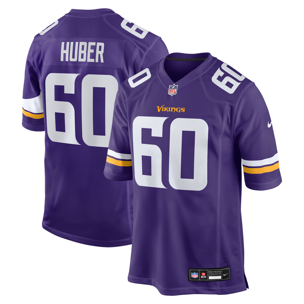 Minnesota Vikings Joe Huber Purple Team Game Jersey