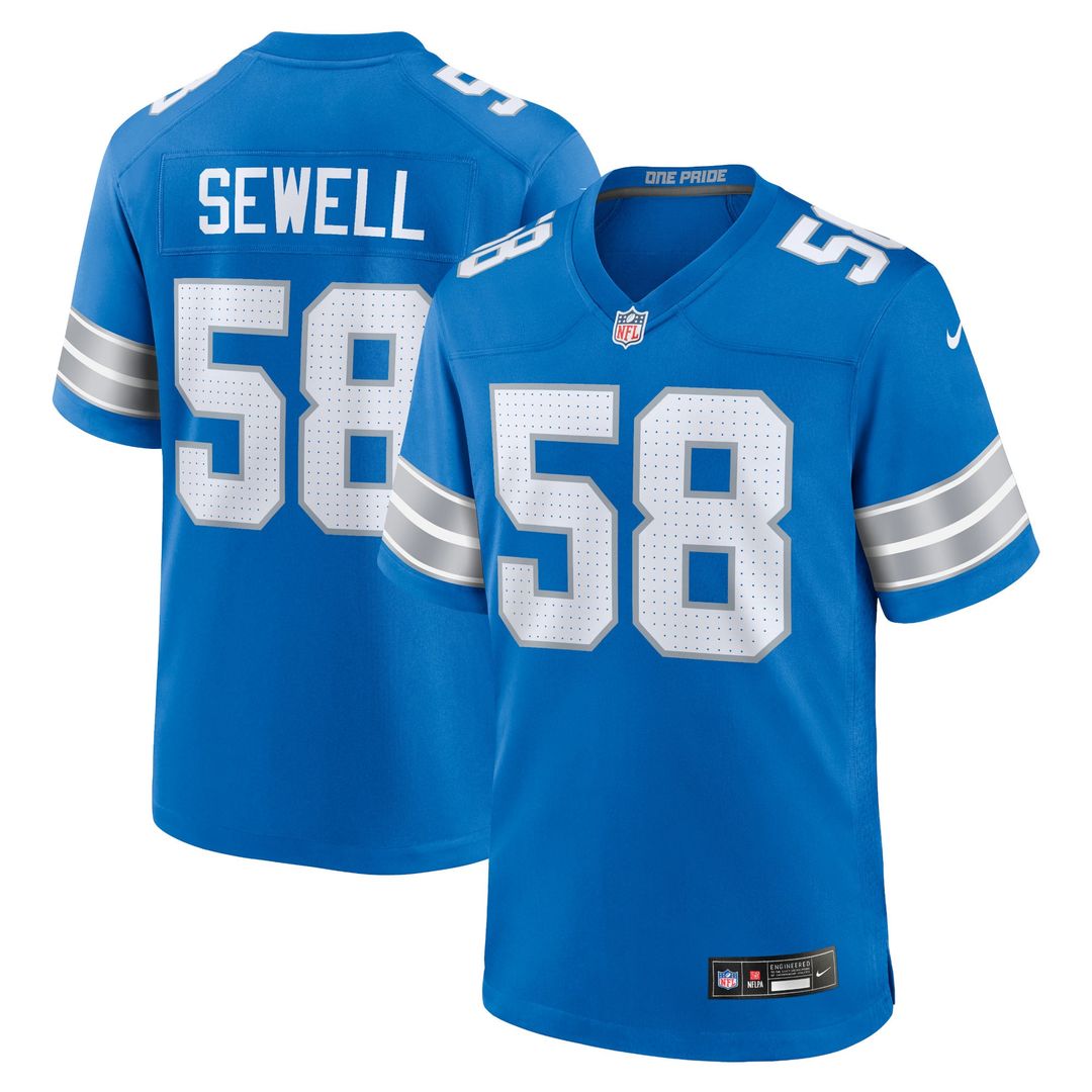 Detroit Lions Penei Sewell White Game Jersey
