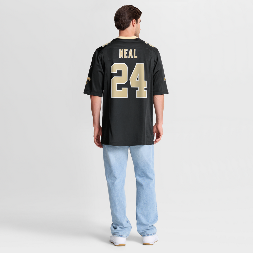 New Orleans Saints Devin Neal Black Team Game Jersey