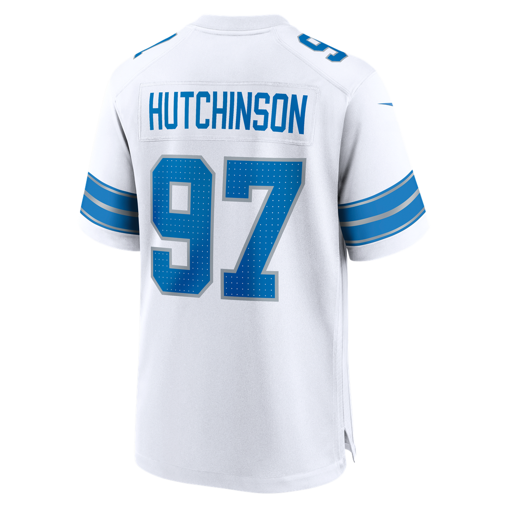 Detroit Lions Aidan Hutchinson White Game Jersey