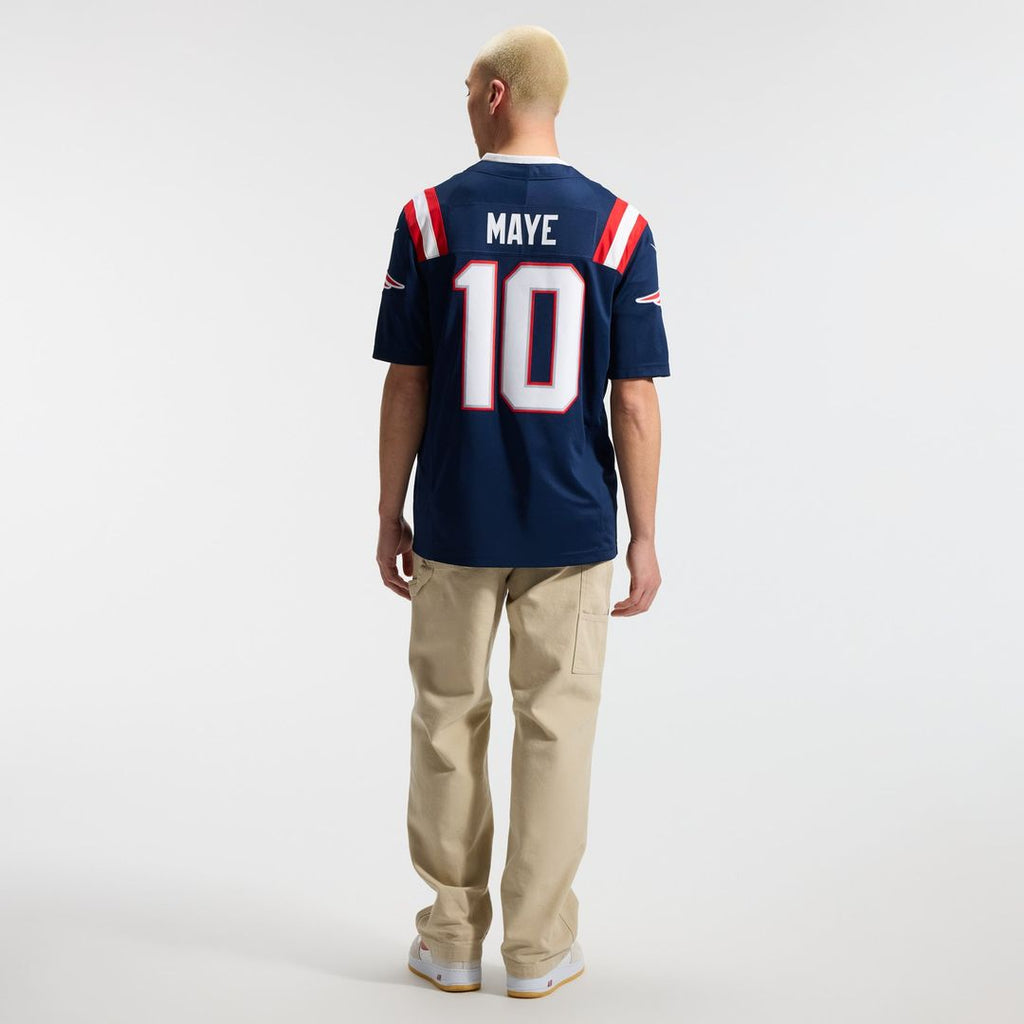 New England Patriots Drake Maye Navy Team Vapor F.U.S.E. Stitched Limited Jersey