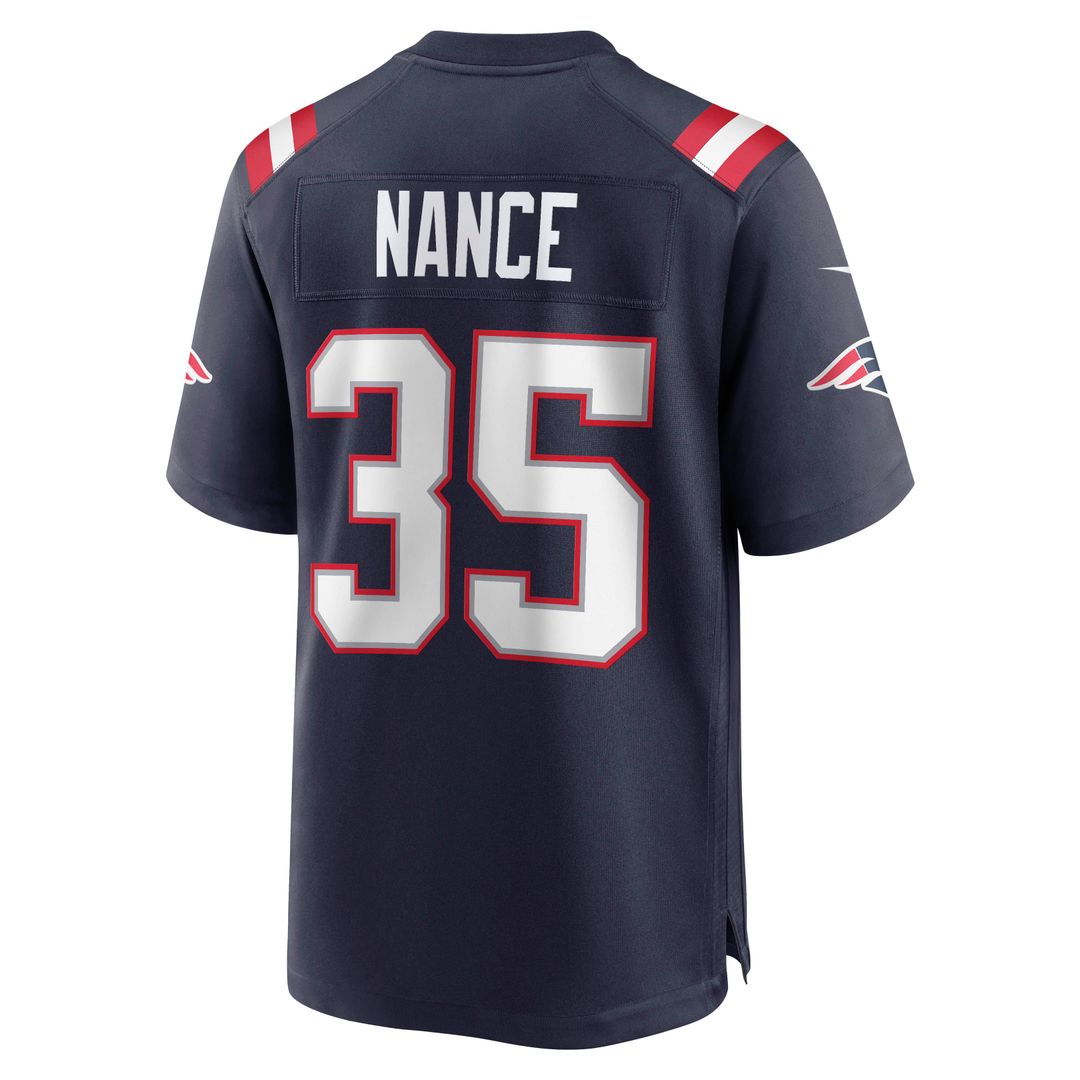 New England Patriots Jim Nance Navy Retired Player Jersey