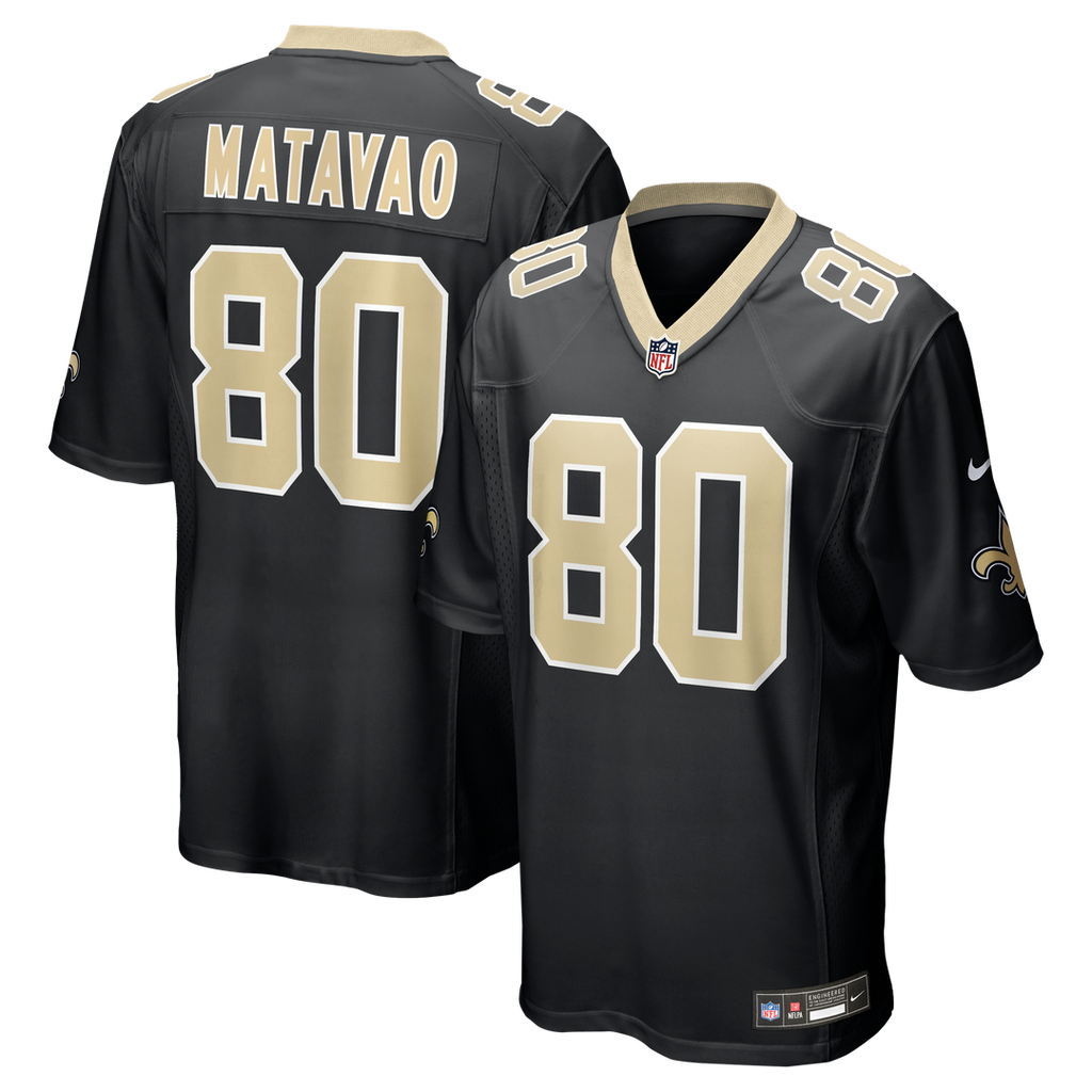 New Orleans Saints Moliki Matavao Black Team Game Jersey