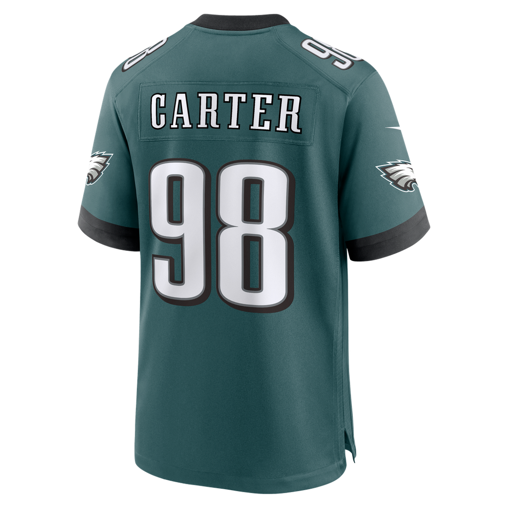 Philadelphia Eagles Jalen Carter Midnight Green Team Game Jersey