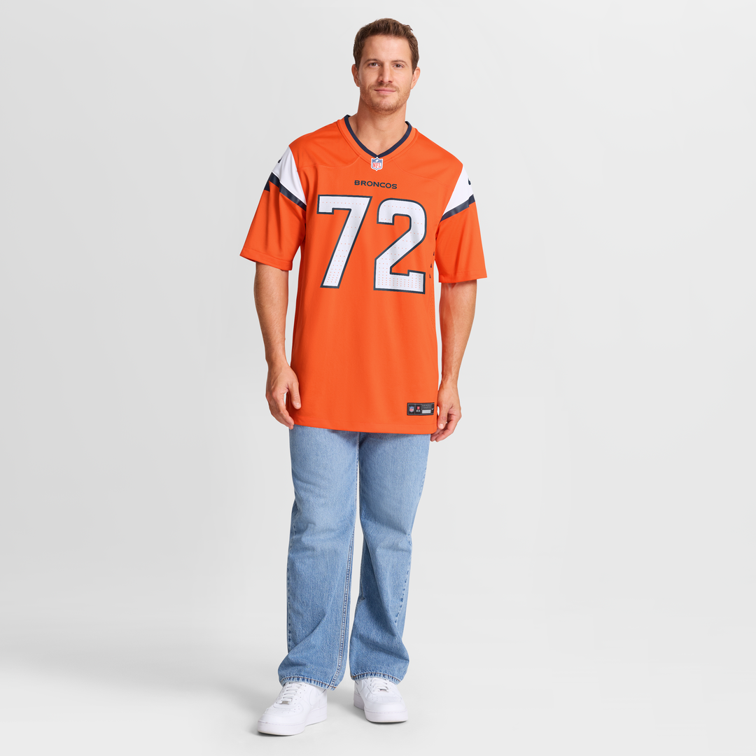 Denver Broncos Garett Bolles Orange Team Game Jersey