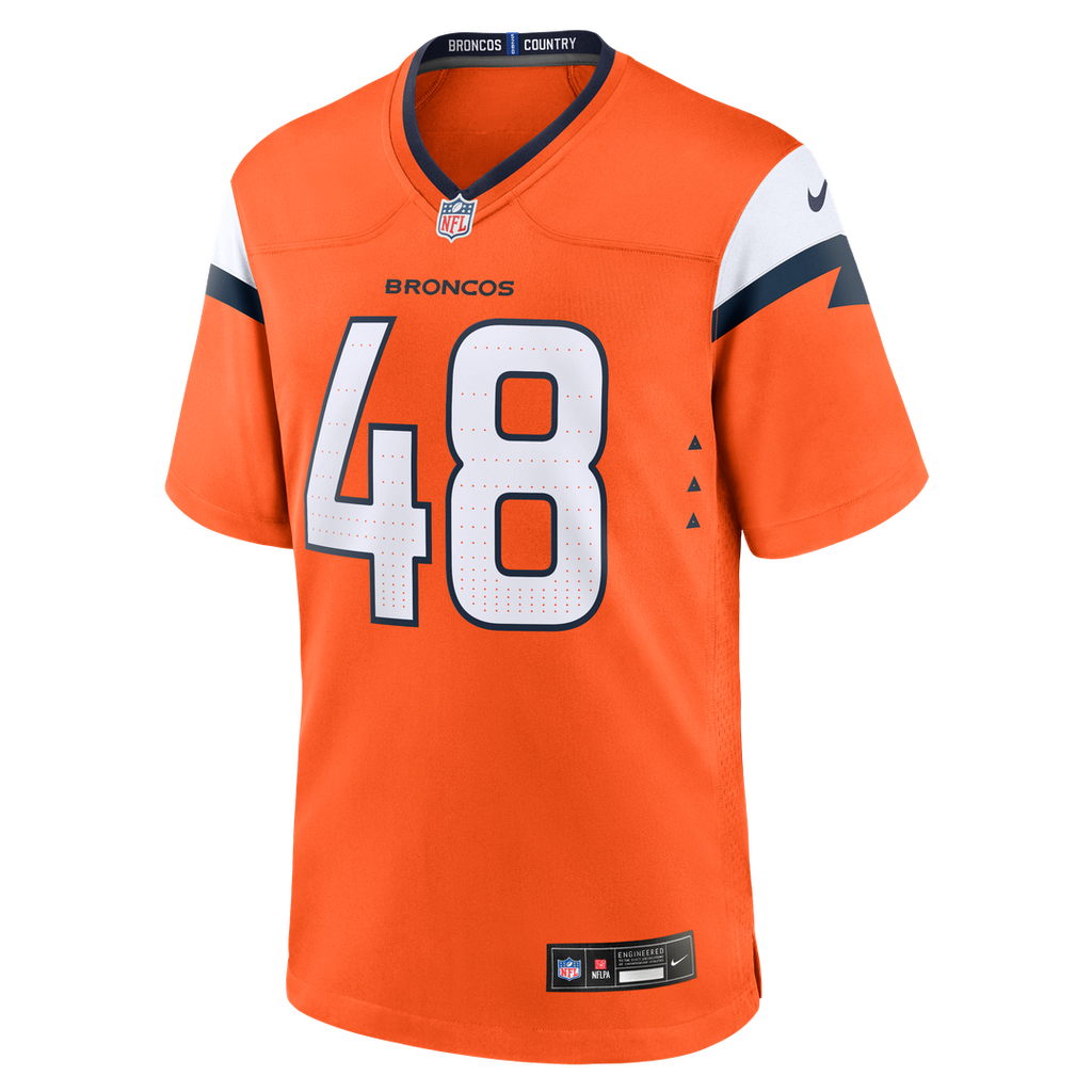 Denver Broncos Mitchell Fraboni Orange Team Game Jersey