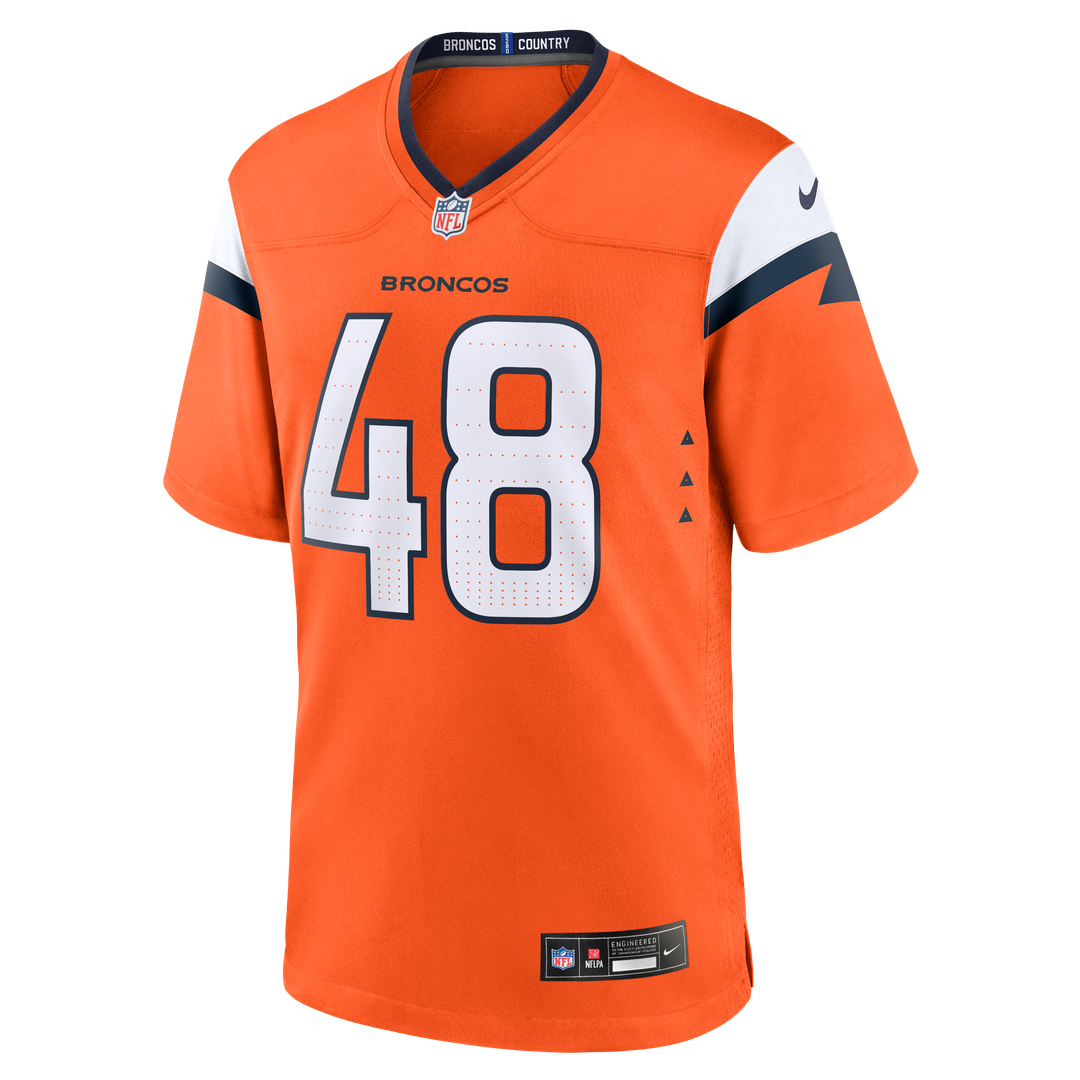 Denver Broncos Mitchell Fraboni Orange Team Game Jersey