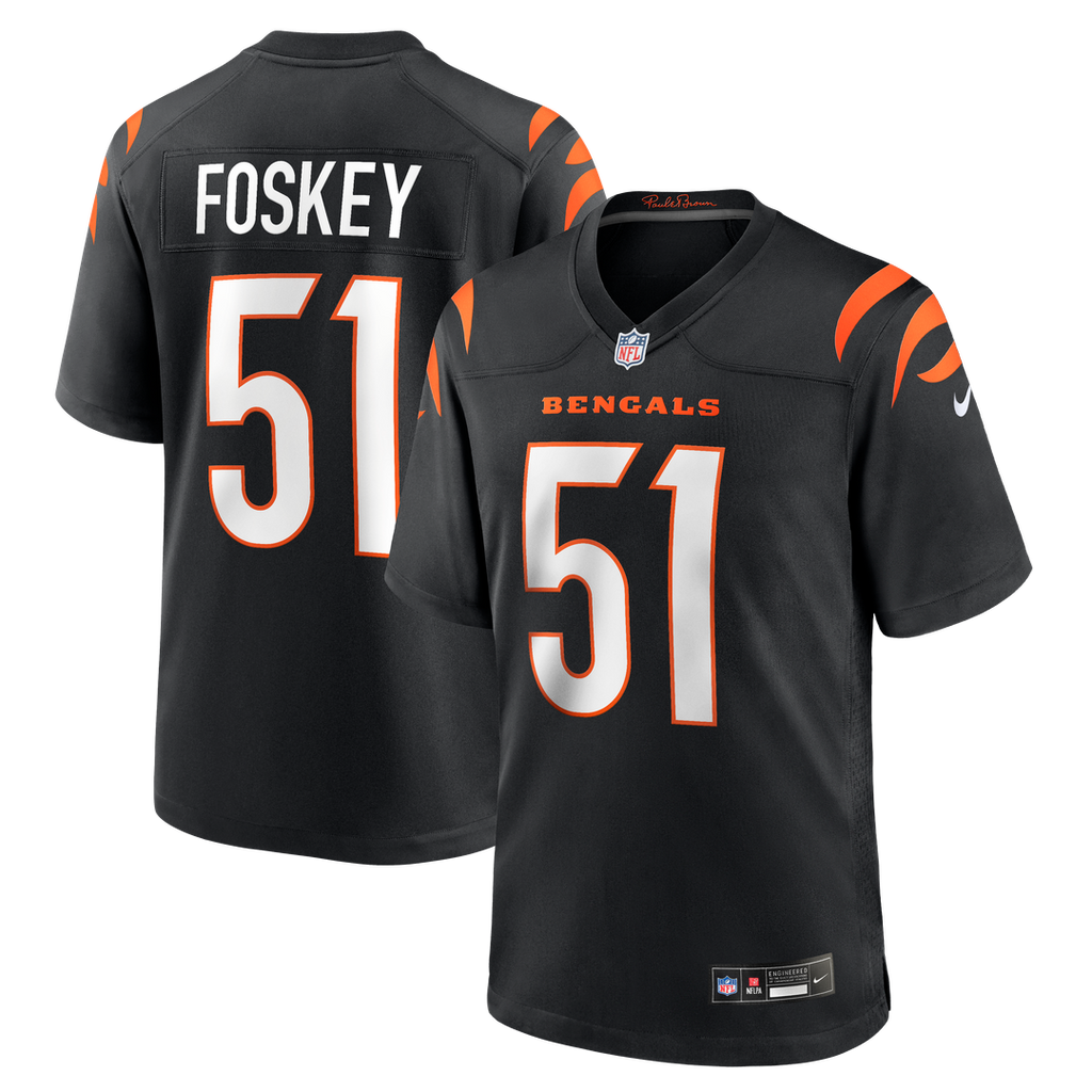 Cincinnati Bengals Isaiah Foskey Black Team Game Jersey