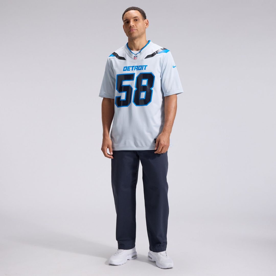 Detroit Lions Penei Sewell Silver 2026 Rivalries Collection Game Jersey