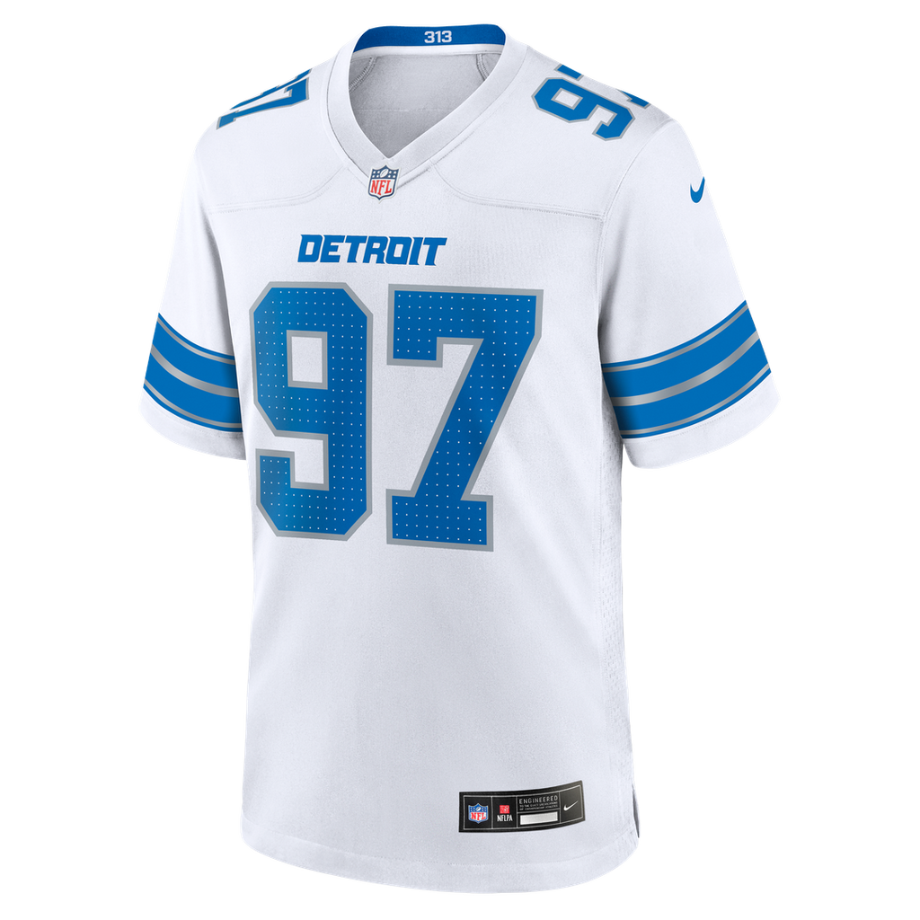 Detroit Lions Aidan Hutchinson White Game Jersey