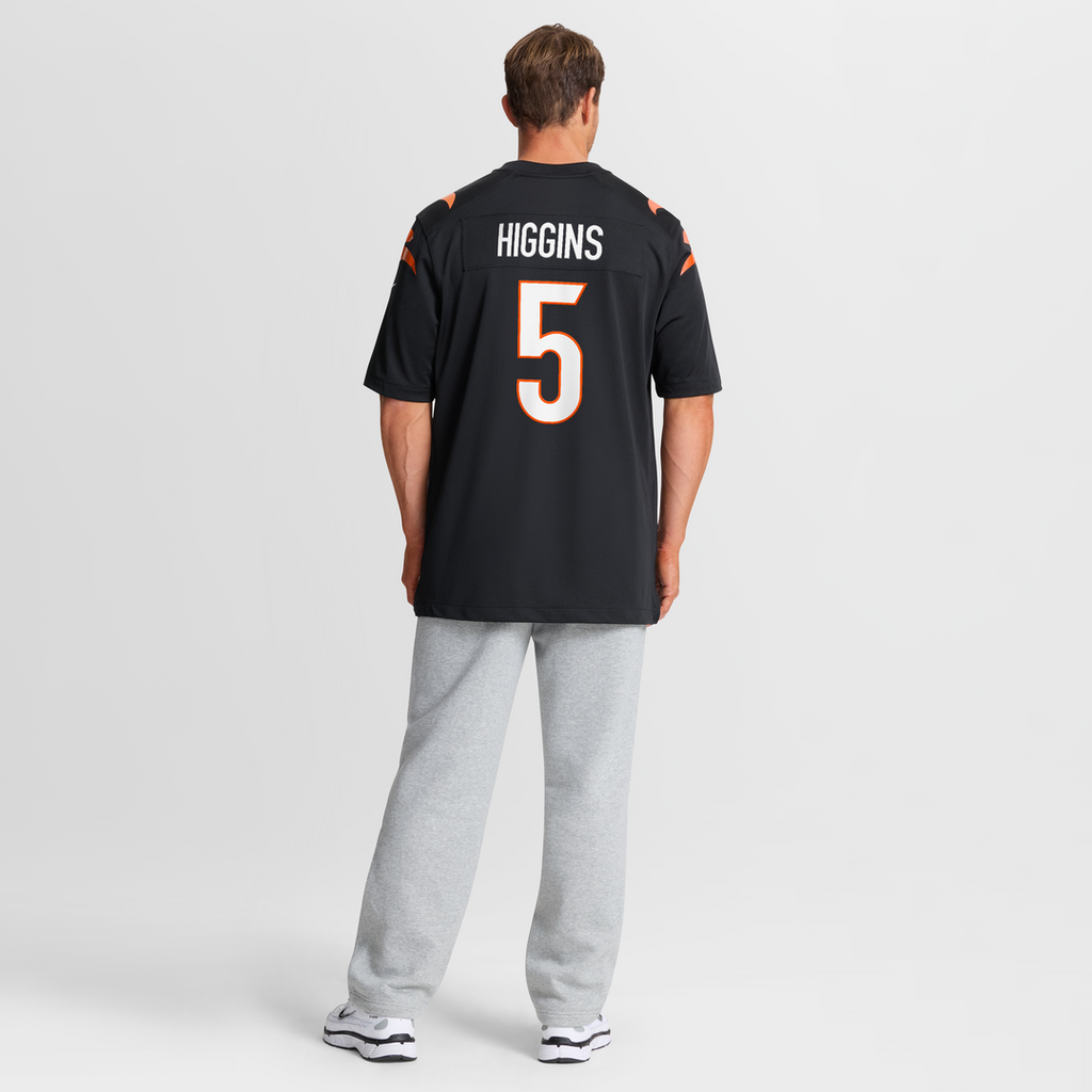 Cincinnati Bengals Tee Higgins Black Game Player Jersey