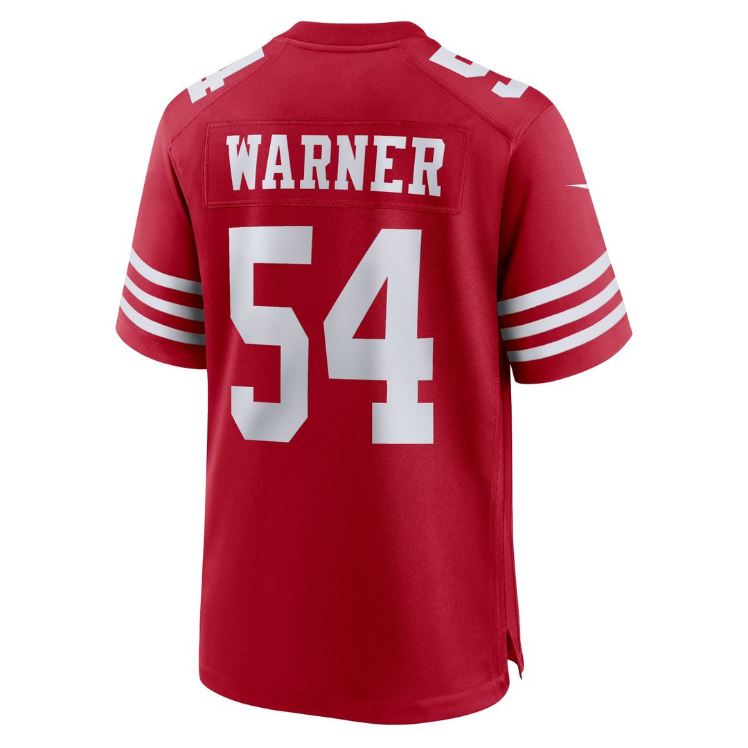 San Francisco 49ers Fred Warner White Player Game Jersey