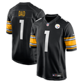 Pittsburgh Steelers Number 1 Dad Black Game Jersey