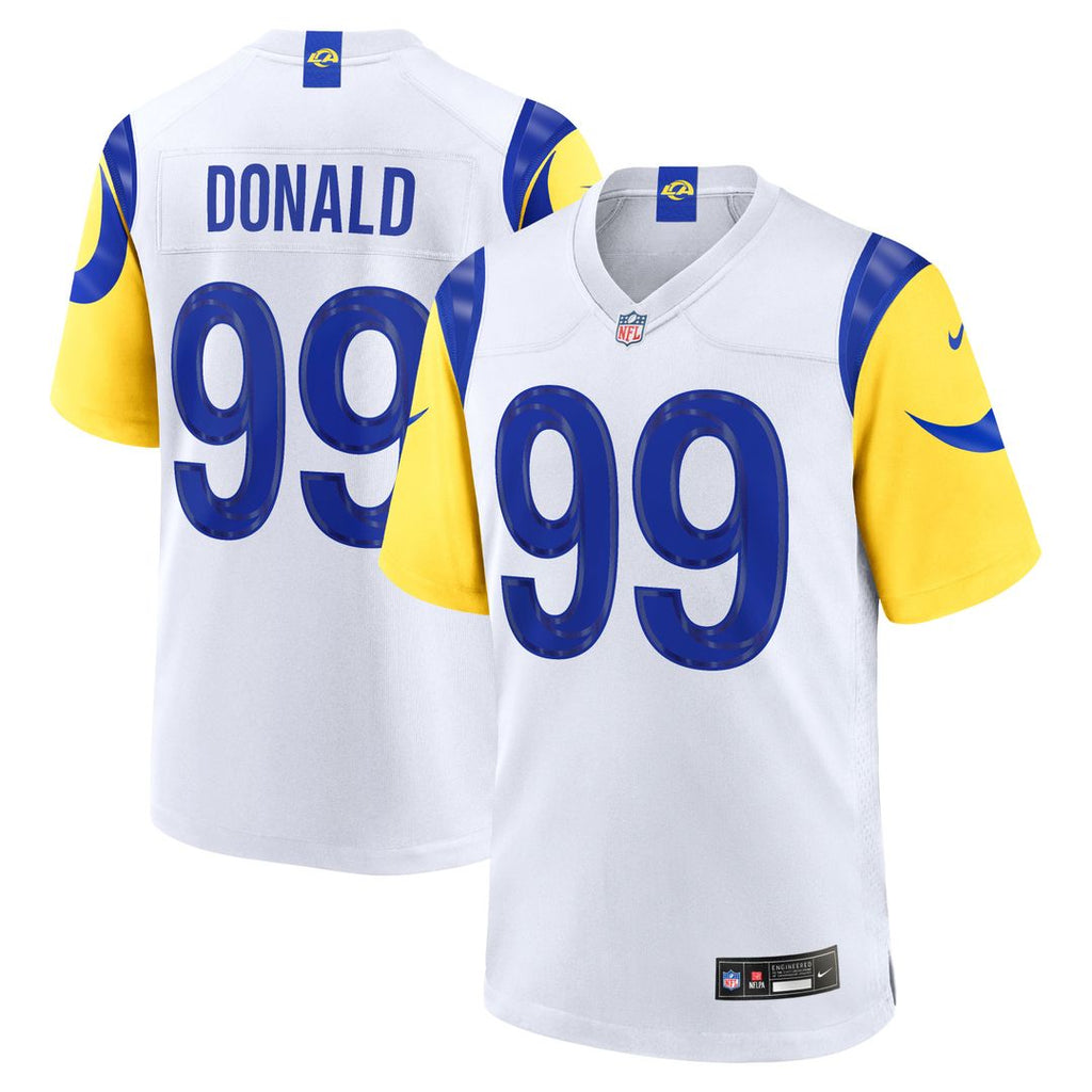 Los Angeles Rams Aaron Donald White Game Jersey