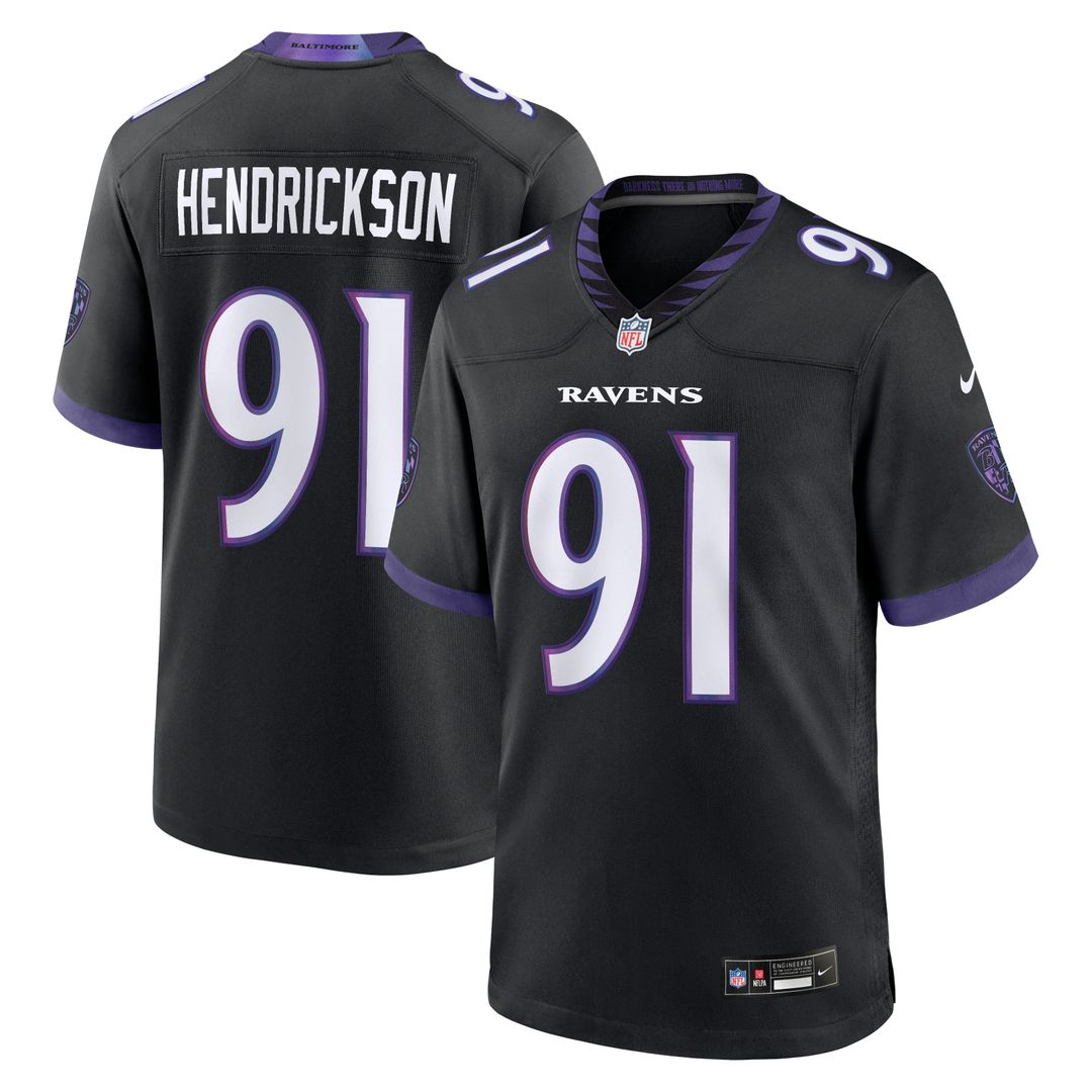 Baltimore Ravens Trey Hendrickson Purple Team Game Jersey