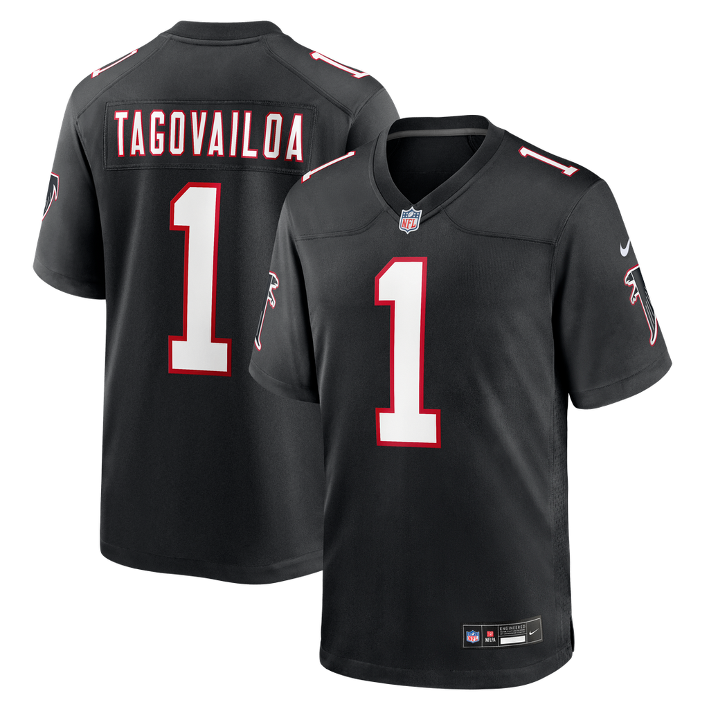 Atlanta Falcons Tua Tagovailoa Black Alternate Game Jersey