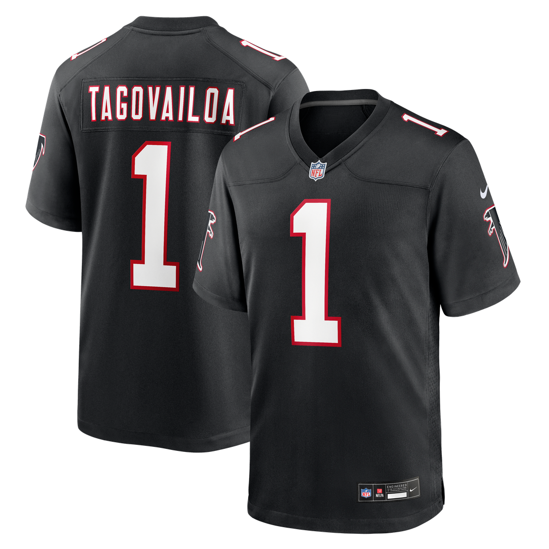 Atlanta Falcons Tua Tagovailoa Black Alternate Game Jersey