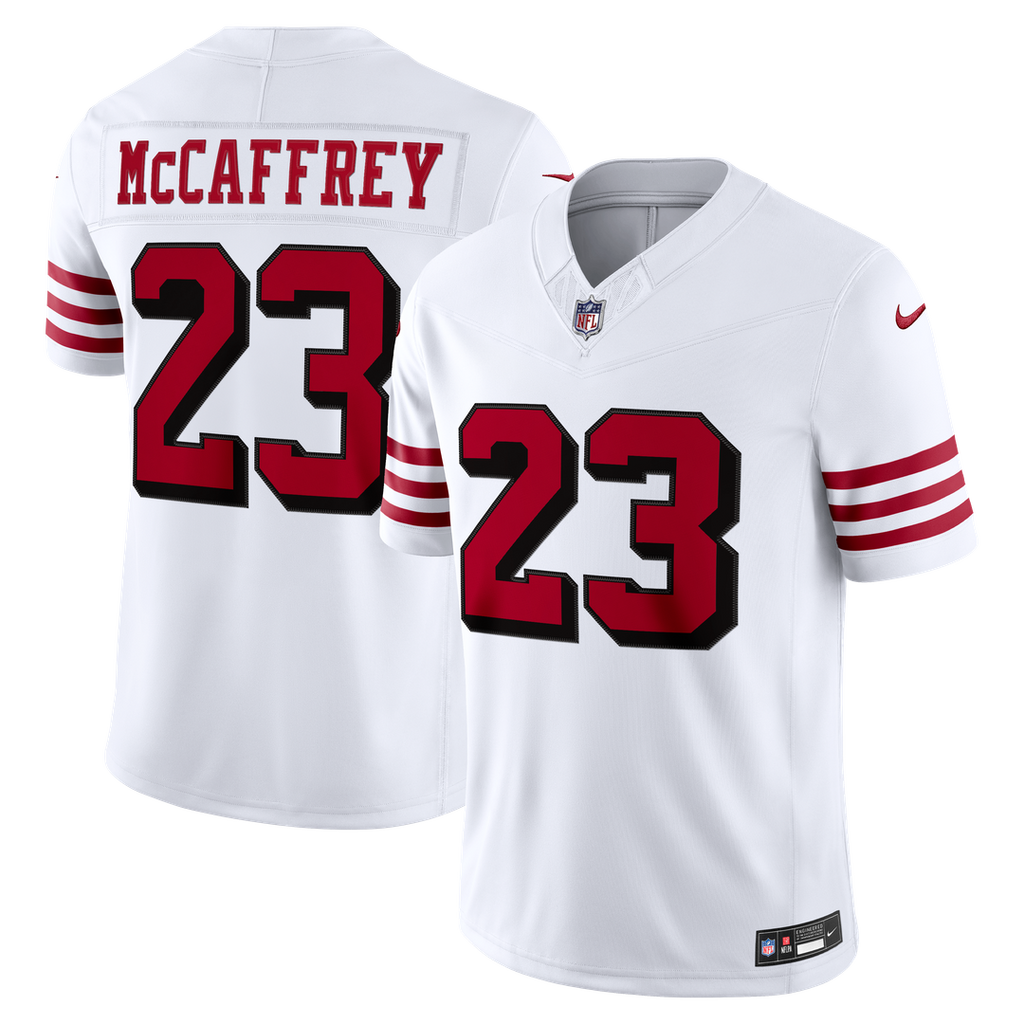 San Francisco 49ers Christian McCaffrey White Alternate Vapor F.U.S.E. Stitched Limited Jersey
