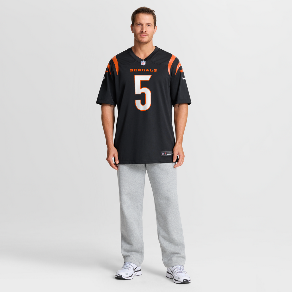 Cincinnati Bengals Tee Higgins Black Game Player Jersey