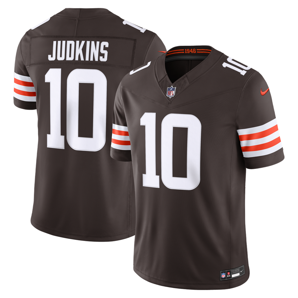 Cleveland Browns Quinshon Judkins Brown Team Vapor F.U.S.E. Stitched Limited Jersey