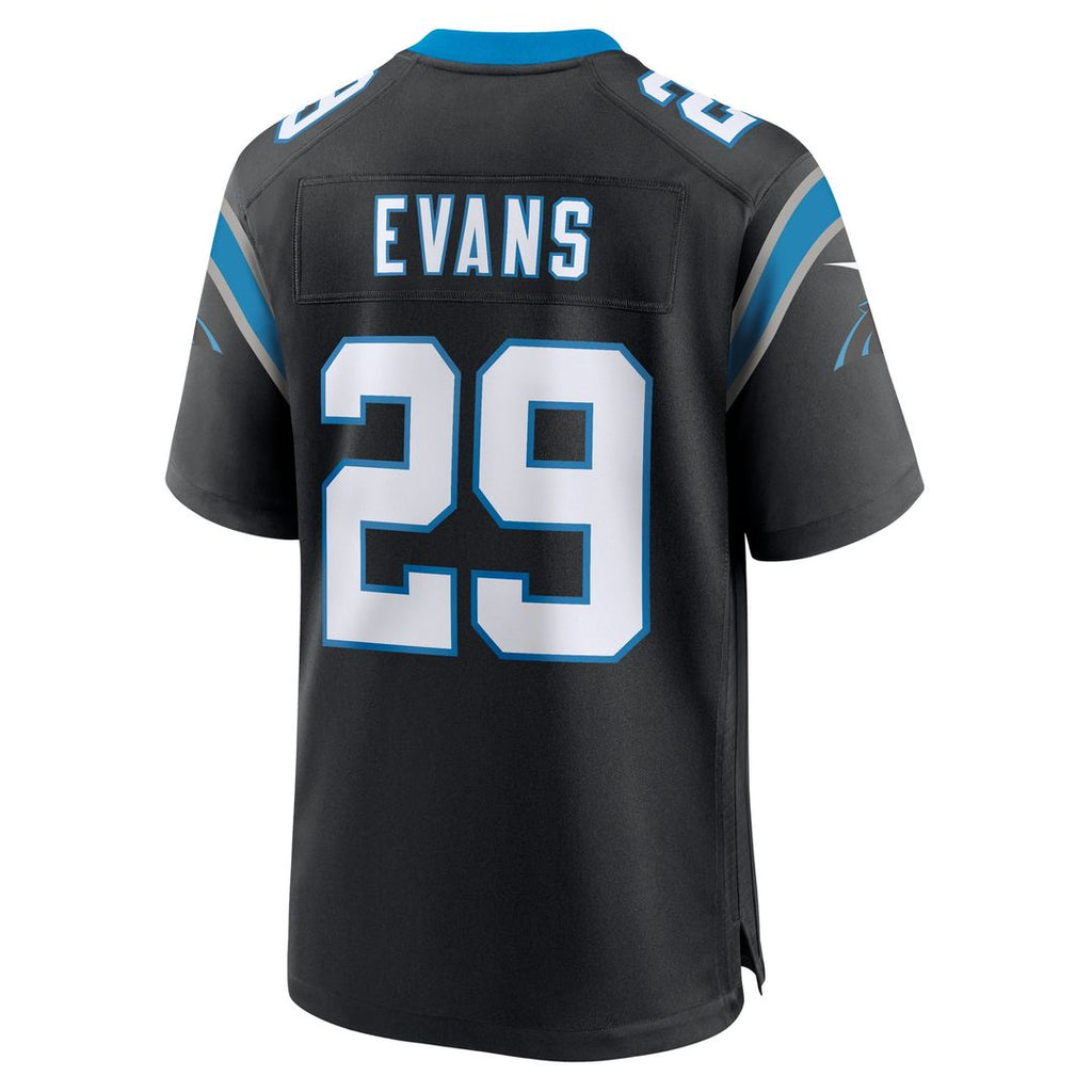 Carolina Panthers Akayleb Evans Black Team Game Jersey