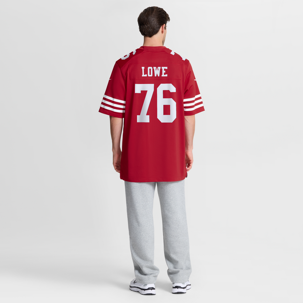 San Francisco 49ers Vederian Lowe Scarlet Team Game Jersey