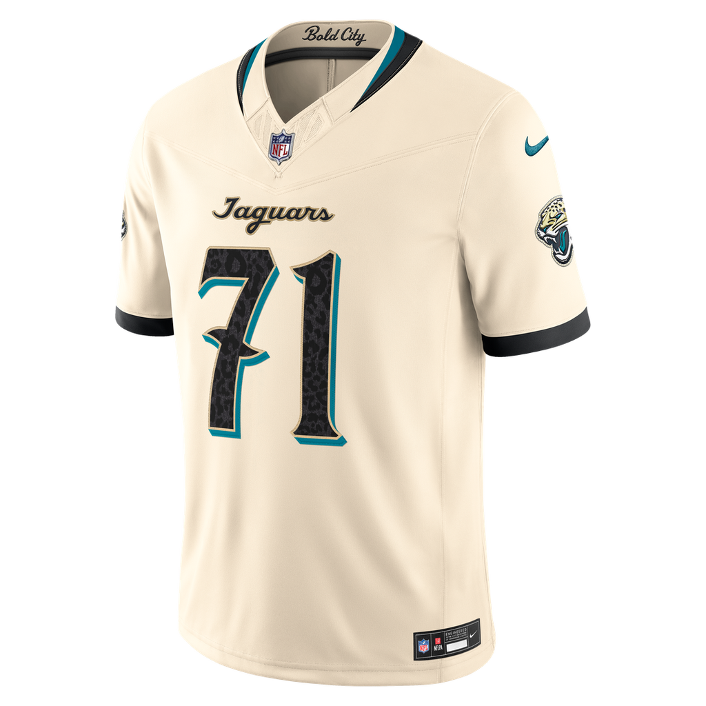 Jacksonville Jaguars Tony Boselli Natural 2026 Rivalries Collection Stitched Limited Jersey