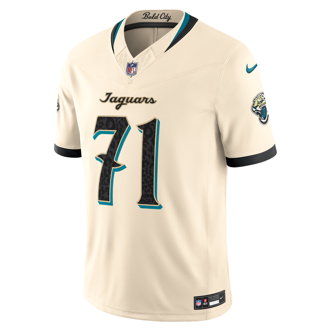 Jacksonville Jaguars Tony Boselli Natural 2026 Rivalries Collection Stitched Limited Jersey