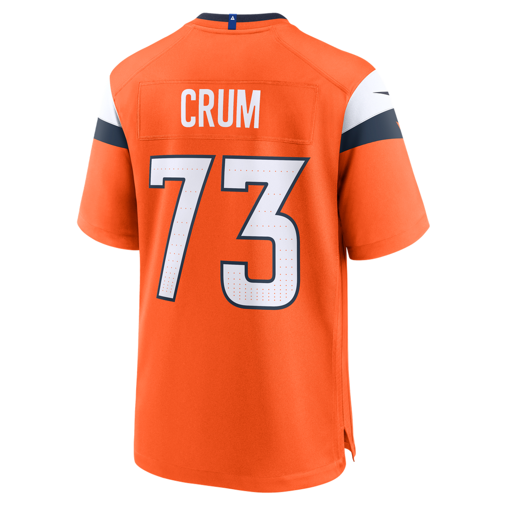 Denver Broncos Frank Crum Orange Team Game Jersey