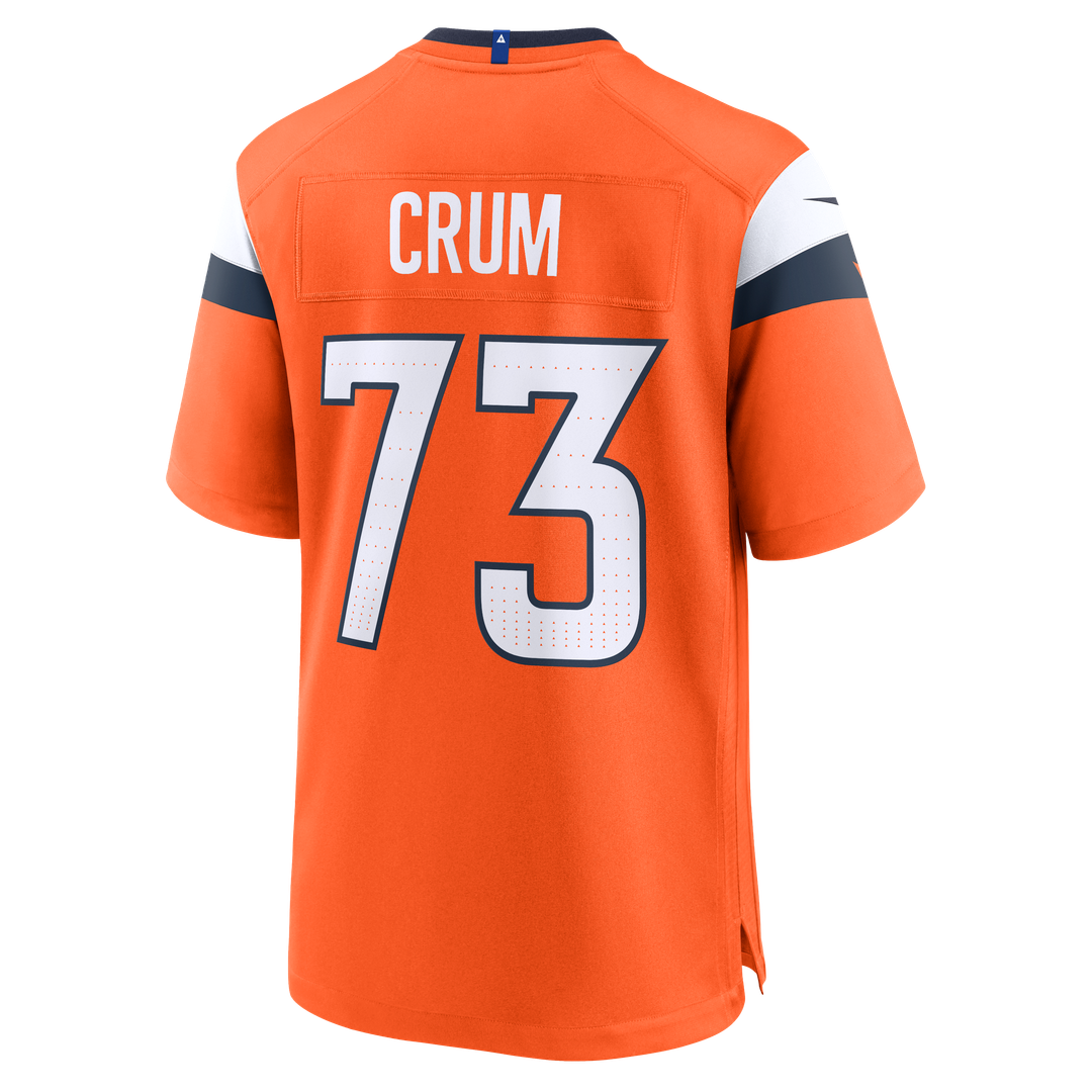 Denver Broncos Frank Crum Orange Team Game Jersey