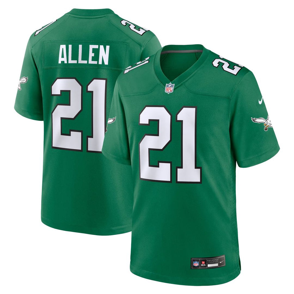 Philadelphia Eagles Eric Allen Kelly Green Retired Player Alternate Game Jersey