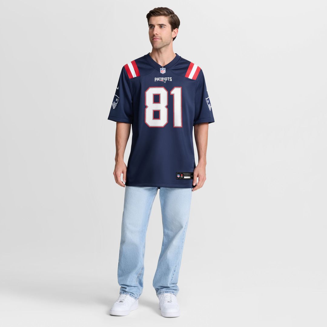 New England Patriots CJ Dippre Navy Team Game Jersey